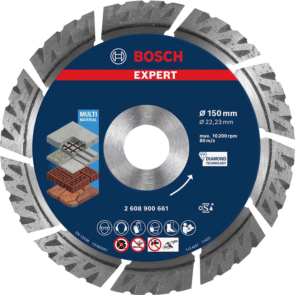 Image of Bosch Expert Multi Material Diamond Cutting Disc 150mm 2.4mm 22mm