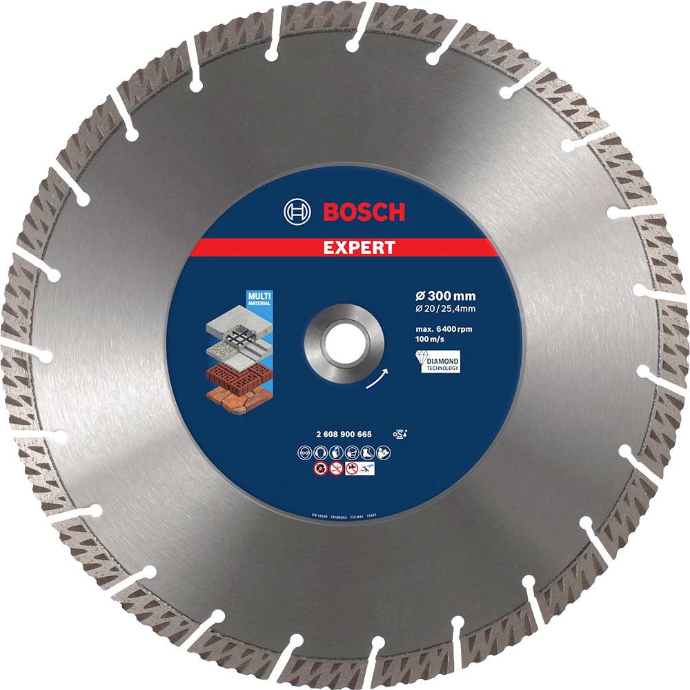 Bosch Expert Multi Material Diamond Cutting Disc 300mm 3mm 25.4mm