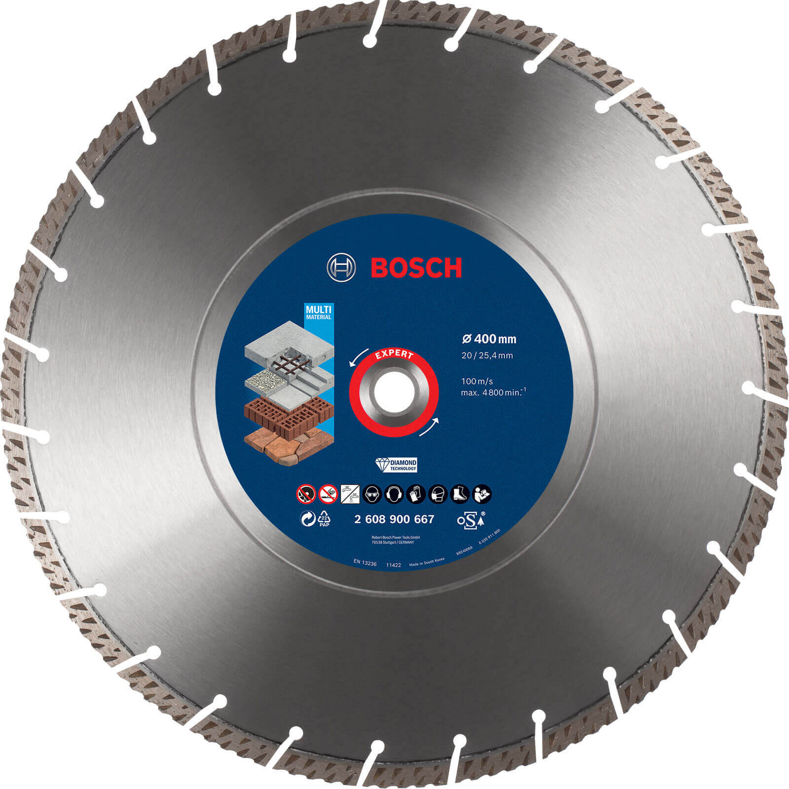 Image of Bosch Expert Multi Material Diamond Cutting Disc 400mm 3.3mm 25.4mm