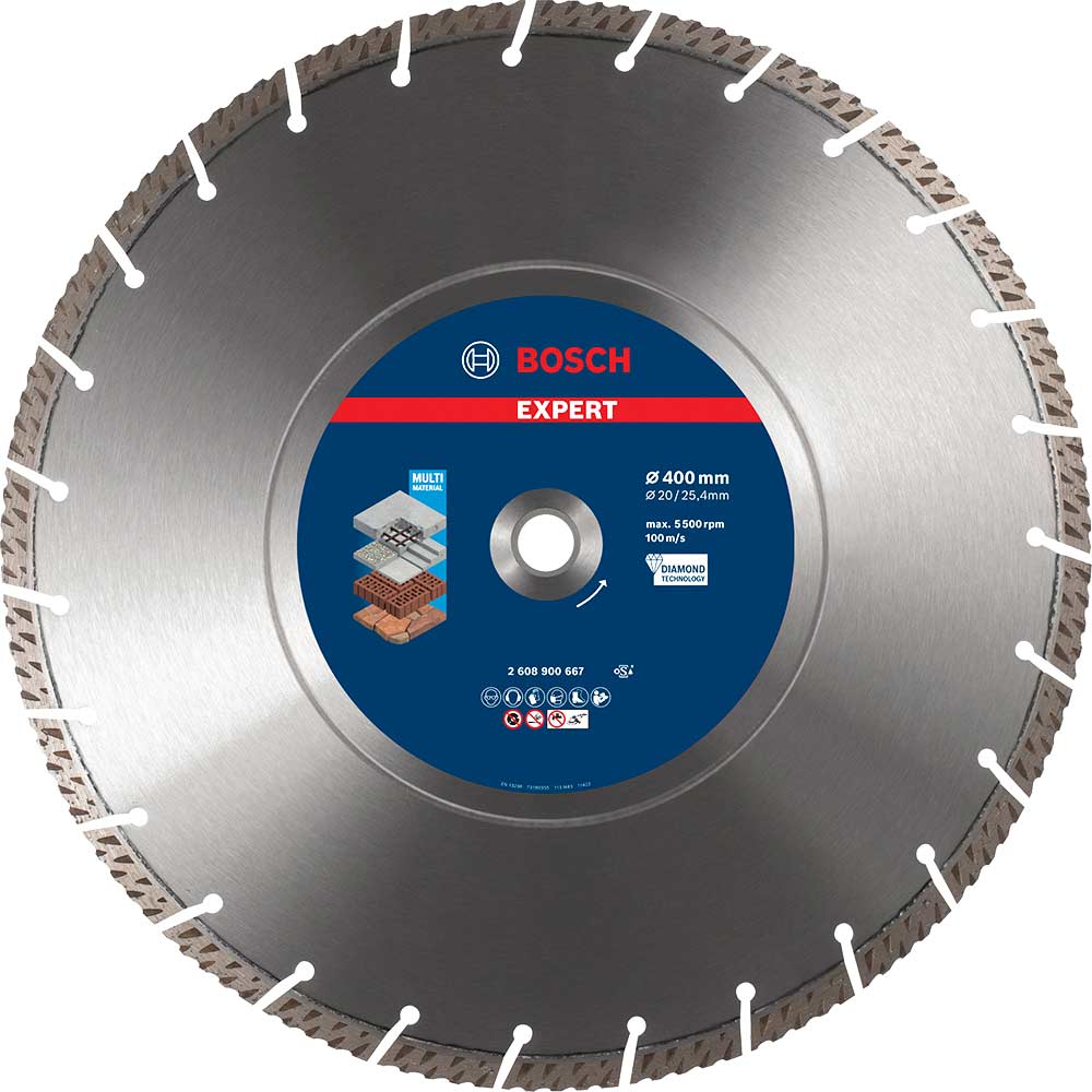 Image of Bosch Expert Multi Material Diamond Cutting Disc 400mm 3.3mm 25.4mm