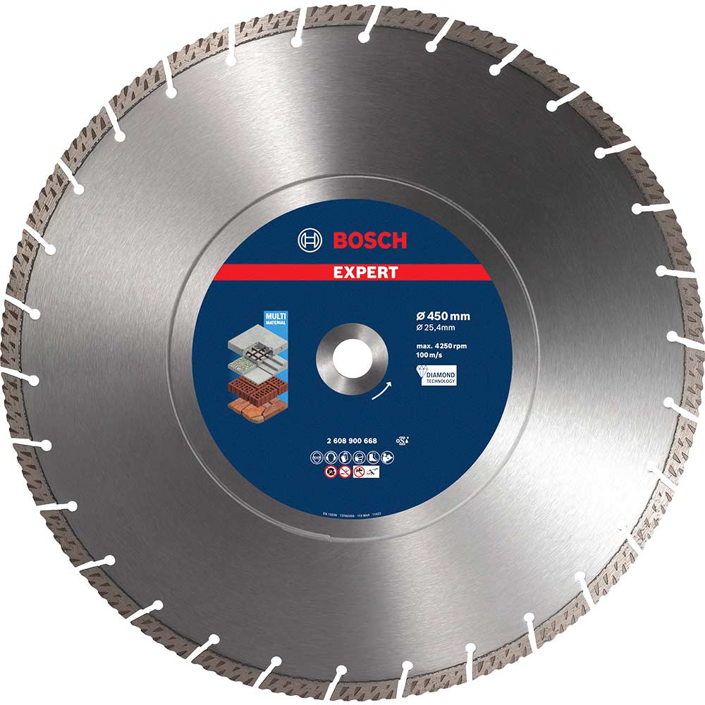 Image of Bosch Expert Multi Material Diamond Cutting Disc 450mm 3.3mm 25.4mm