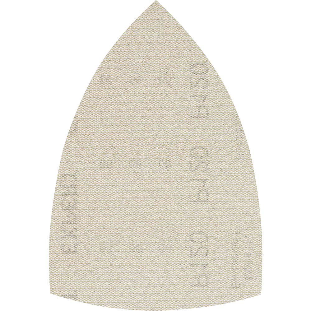 Bosch Expert M480 Hook and Loop Large Delta Sanding Sheets for Paint and Wood 100mm x 150mm 120g Pack of 10