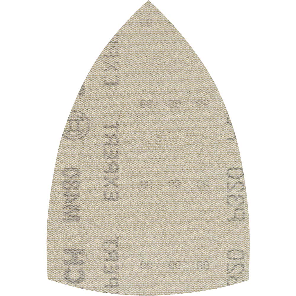 Bosch Expert M480 Hook and Loop Large Delta Sanding Sheets for Paint and Wood 100mm x 150mm 320g Pack of 10