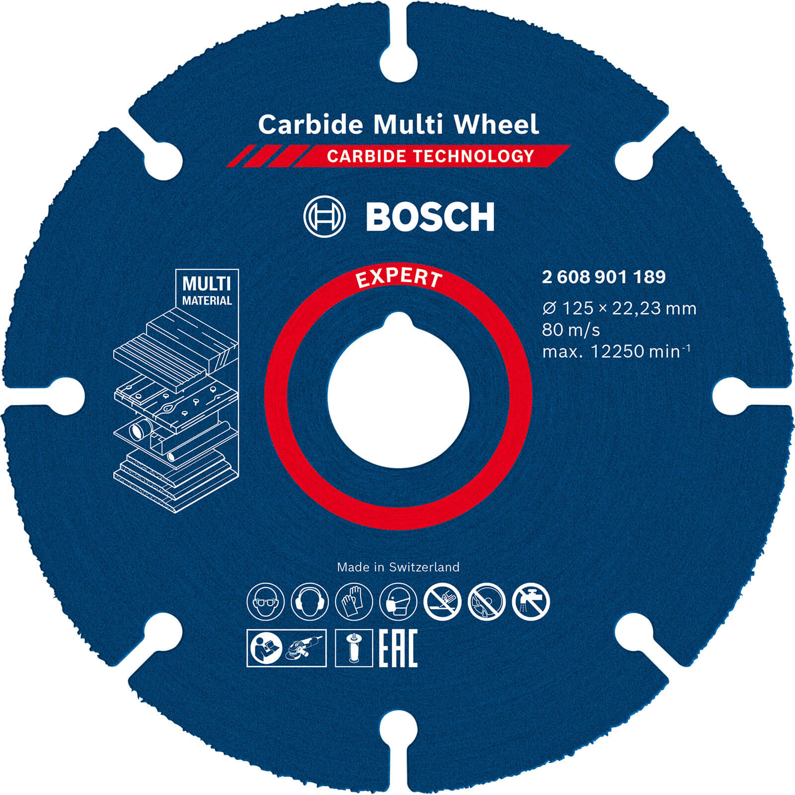 Photos - Cutting Disc Bosch Expert Carbide Multi  125mm Pack of 1 2608901189 
