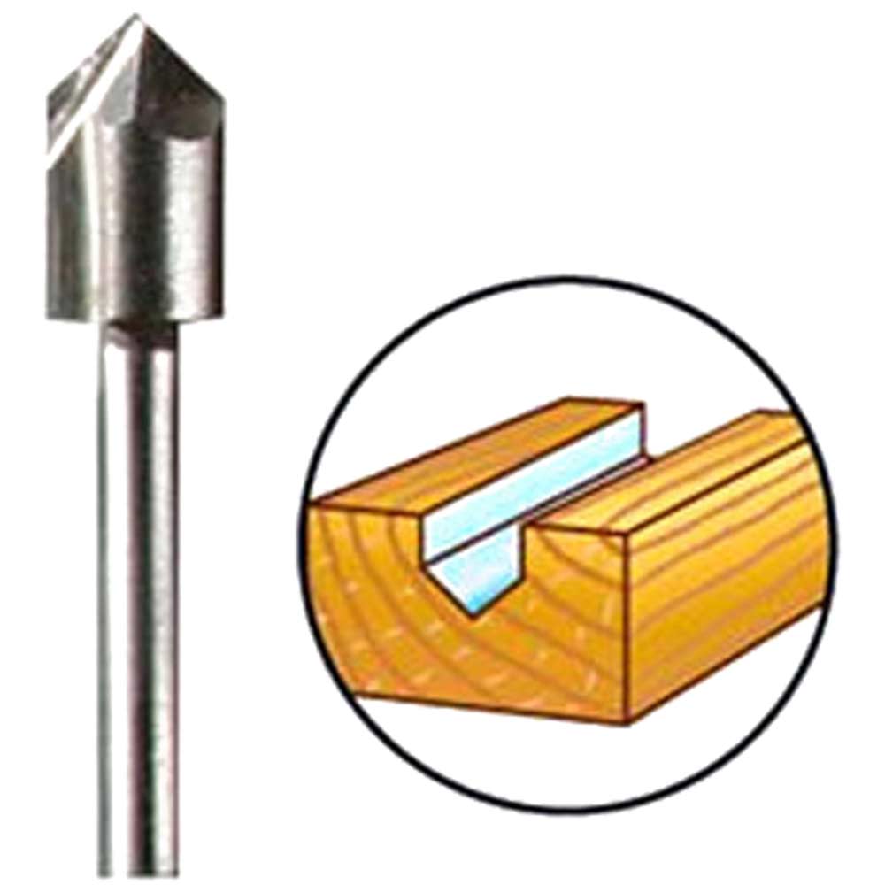 Image of Dremel 640 V Groove Router Bit 6.4mm Pack of 1