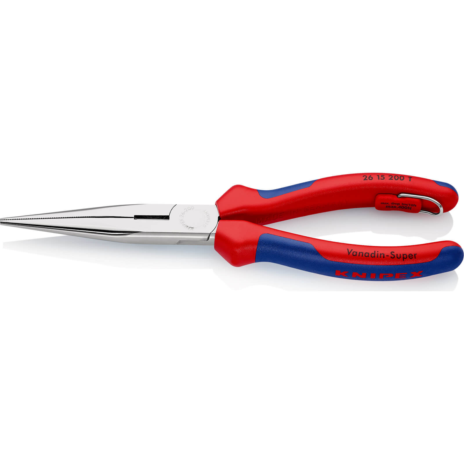 Knipex 26 15 Snipe Nose Tethered Side Cutting Pliers 200mm