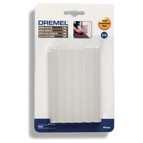 Image of Dremel Multi Purpose Glue Sticks 11mm 100mm Pack of 12
