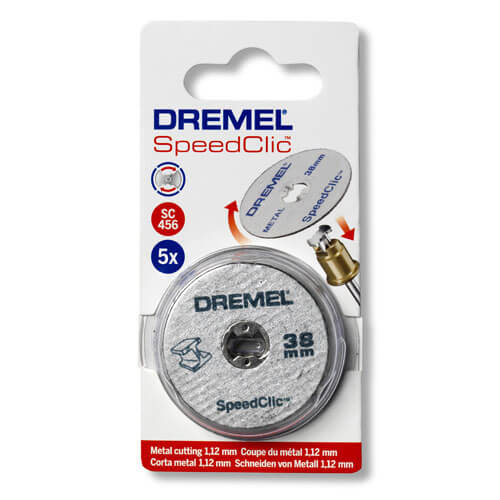 Image of Dremel SC456 EZ SpeedClic 38mm Metal Cutting Wheels 38mm Pack of 5