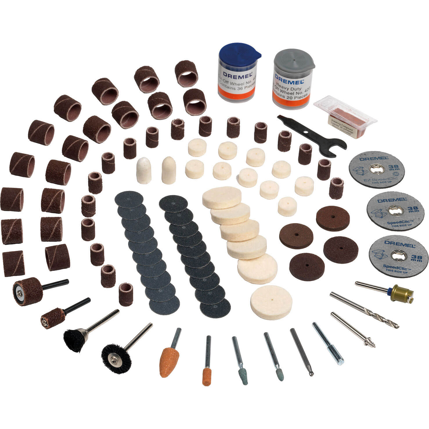 150 Piece Dremel Rotary Tool Accessories Kit Grinding Polishing Shank Craft Bits 