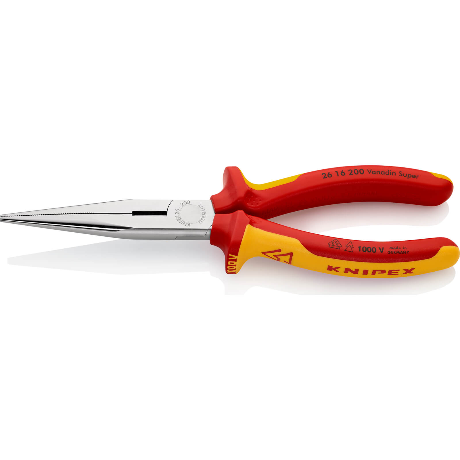 Knipex 26 16 VDE Insulated Long Nose Side Cutting Pliers 200mm