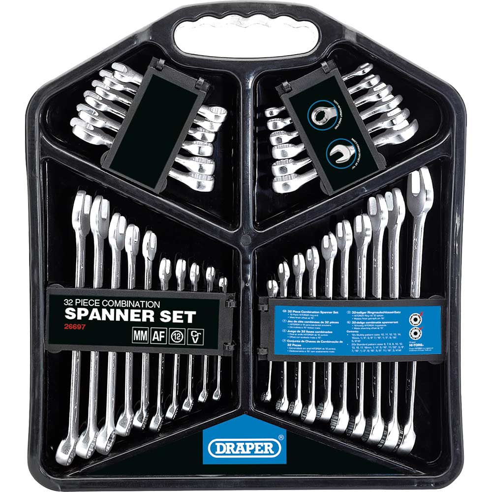 Image of Draper 32 Piece Hi Torq Combination Spanner Set