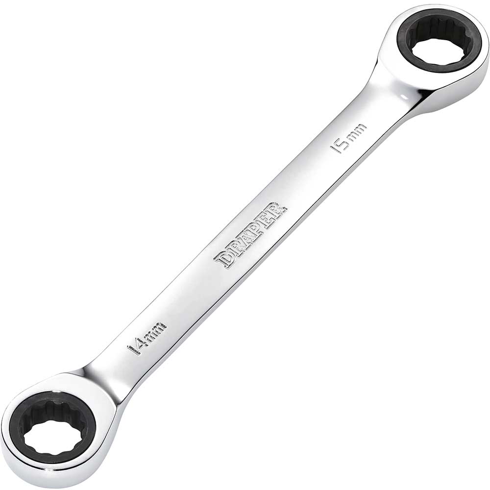 Draper Hi Torq Double Ratchet Ring Spanner 14mm x 15mm