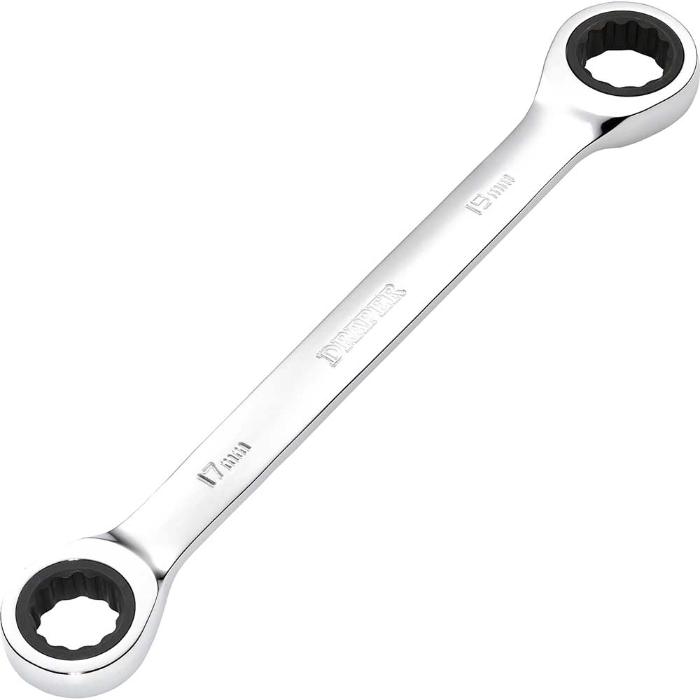 Draper Hi Torq Double Ratchet Ring Spanner 17mm x 19mm