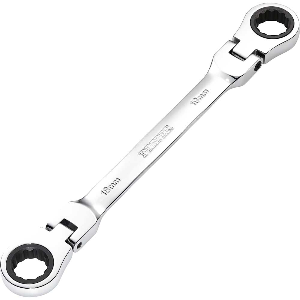 Photos - Wrench Draper Hi Torq Flexible Double Ratchet Ring Spanner 18mm x 19mm 8231FBSMM 