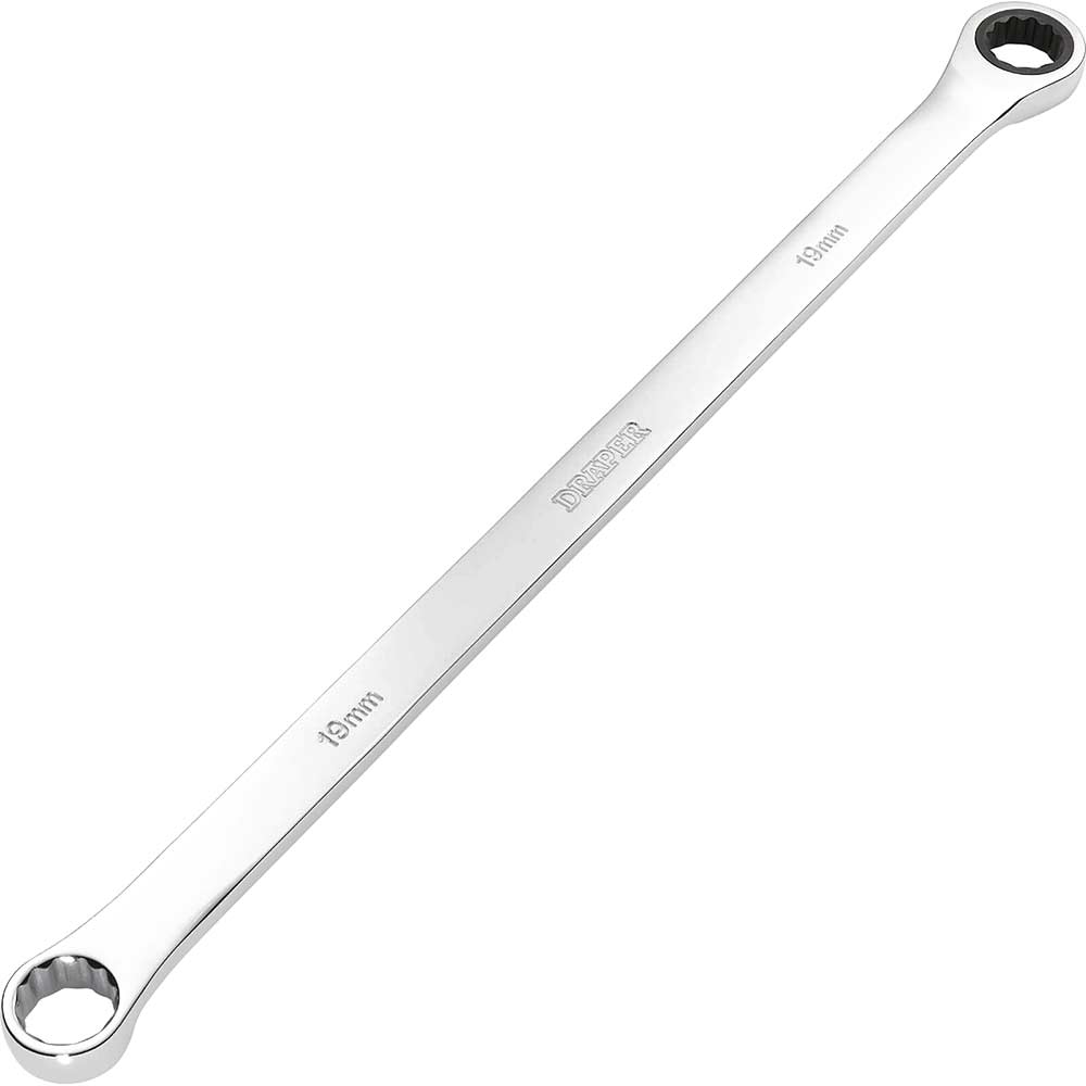 Draper Hi Torq Extra Long Double Ring Ratchet Spanner 19mm