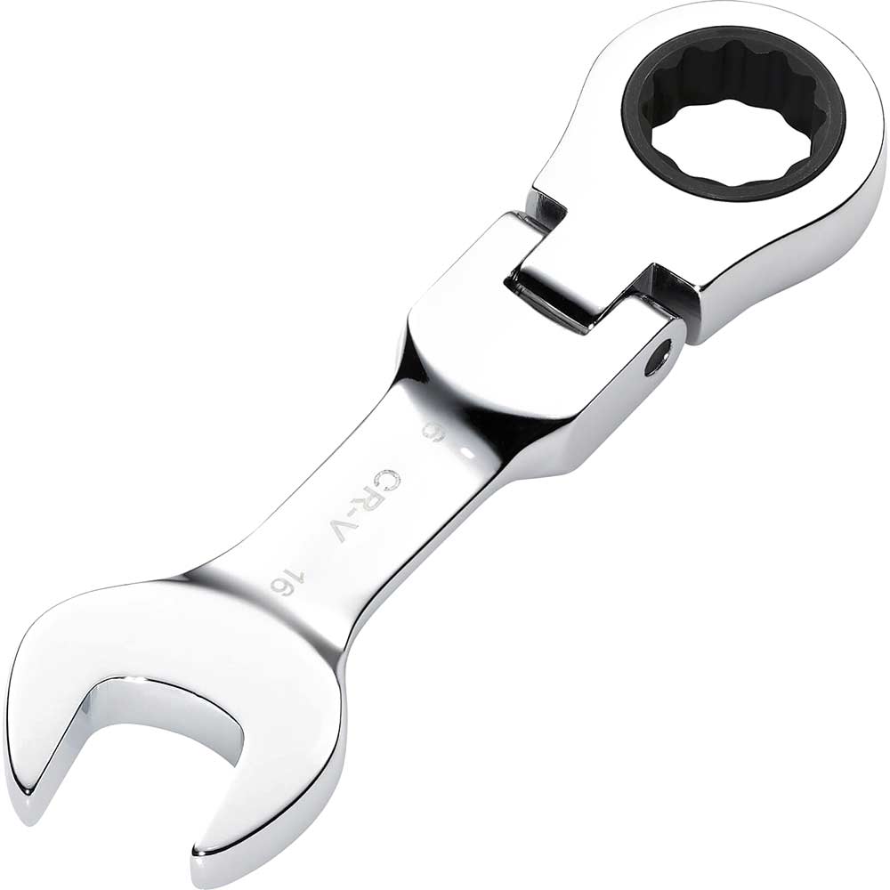 Click to view product details and reviews for Draper Hi Torq Stubby Flexible Head Ratchet Combination Spanner 16mm.