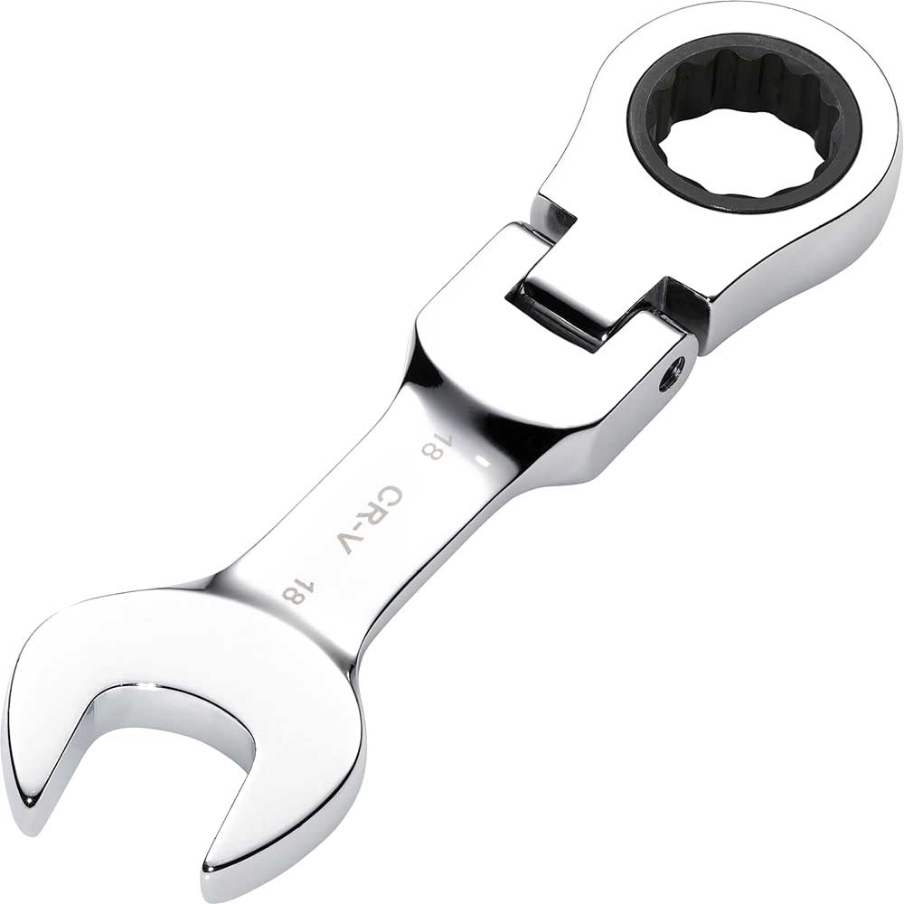 Click to view product details and reviews for Draper Hi Torq Stubby Flexible Head Ratchet Combination Spanner 18mm.
