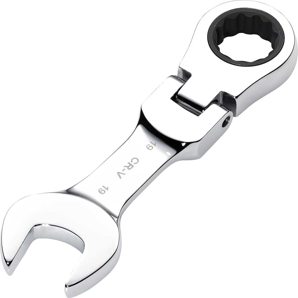 Draper Hi-Torq Stubby Flexible Head Ratchet Combination Spanner 19mm