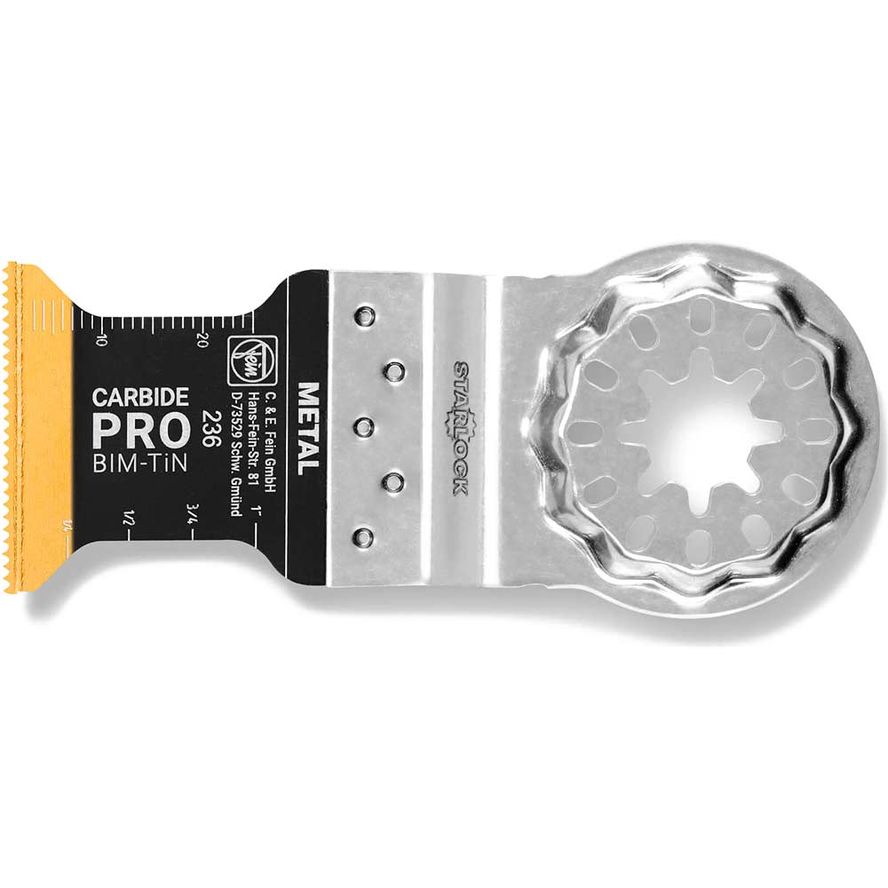 Image of Fein E-Cut Carbide Pro Starlock Oscillating Multi Tool Plunge Saw Blade 32mm Pack of 5