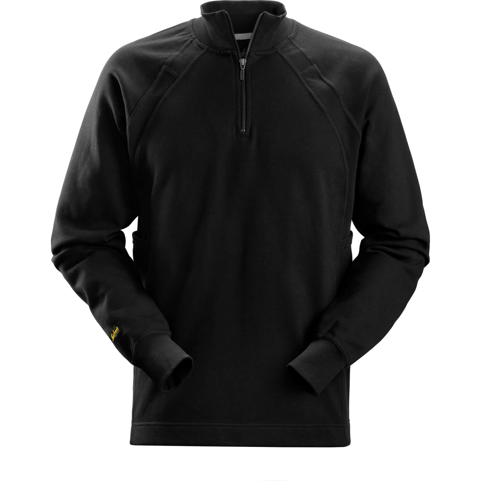 Image of Snickers 2813 1/2 Zip Sweatshirt Black with MultiPockets Black L