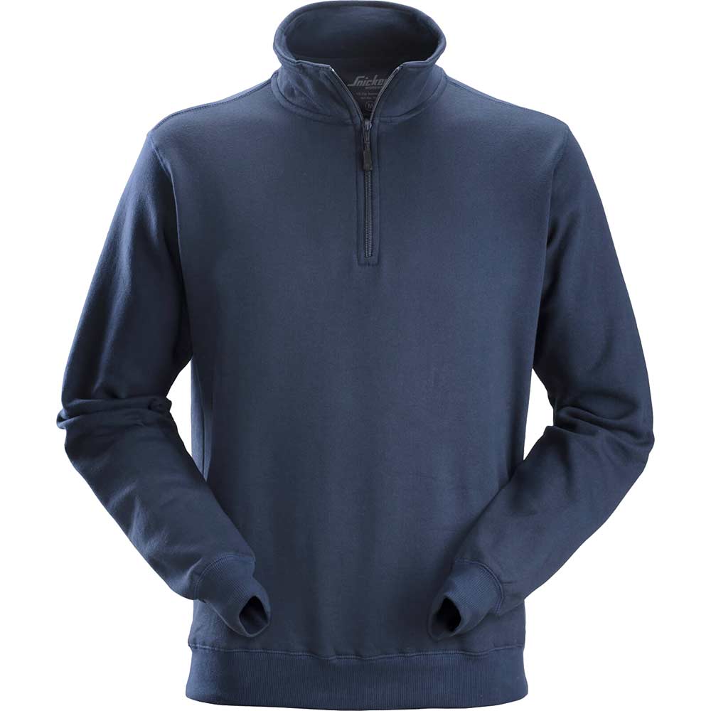 Image of Snickers 2818 1/2-Zip Mens Sweatshirt Navy XS