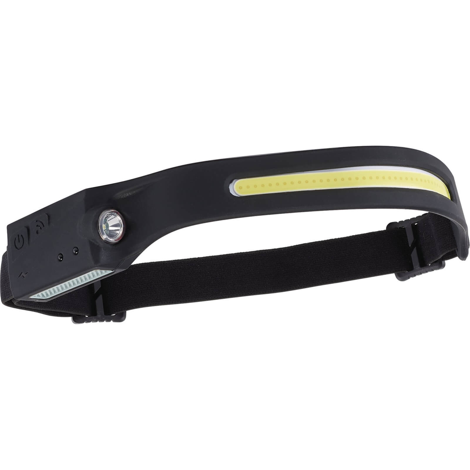Image of Draper COB LED Rechargeable 2 in 1 Wave Sensor Head Torch Black