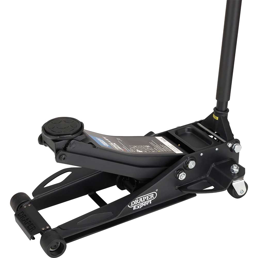 Draper Expert TJ3-BP Professional Low Profile Fast Lift Garage Trolley Jack 3 Tonne