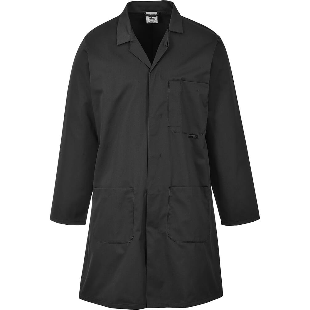 Image of Portwest Standard Lab Coat Black 2XL