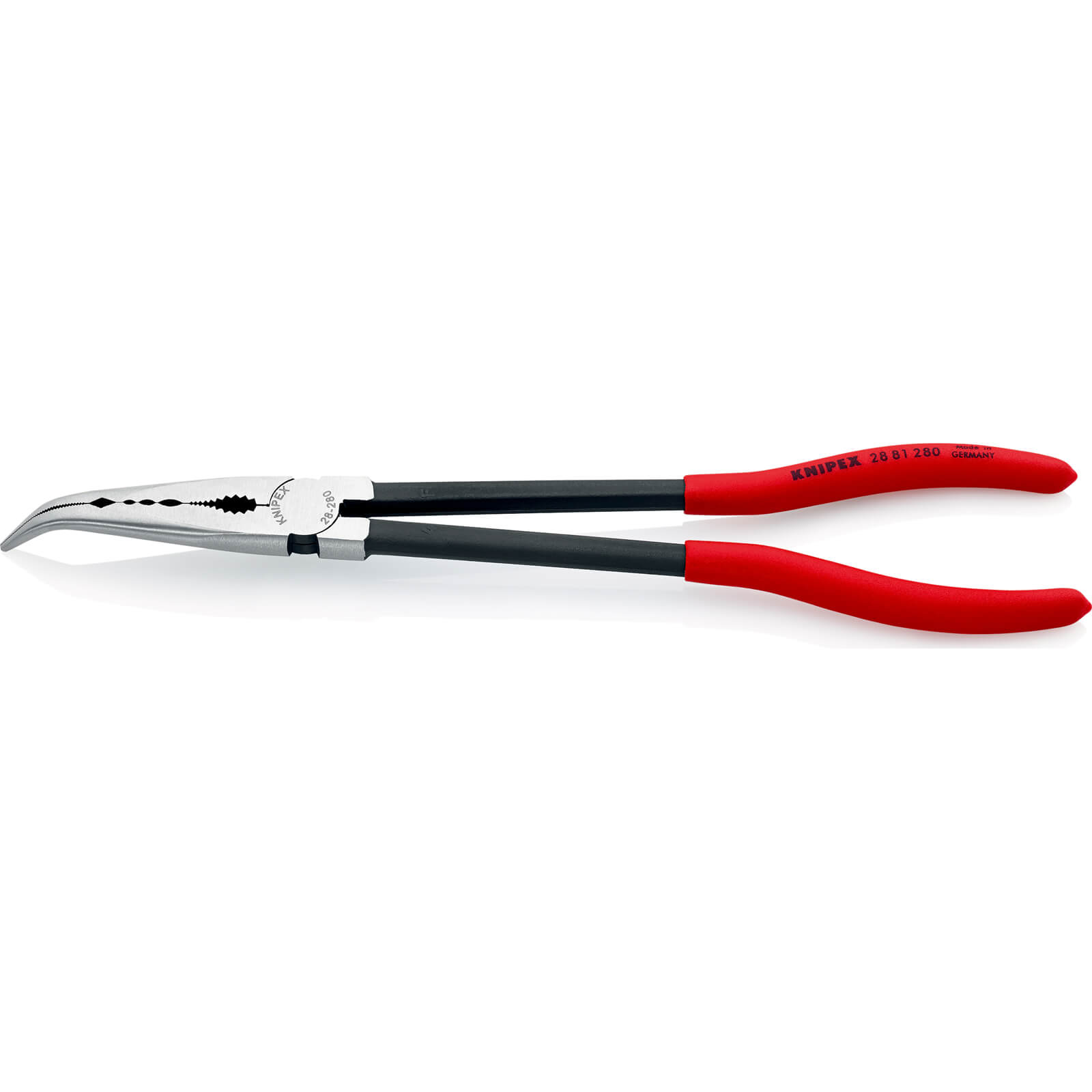 Image of Knipex 28 81 Long Reach Bent Needle Nose Pliers 280mm