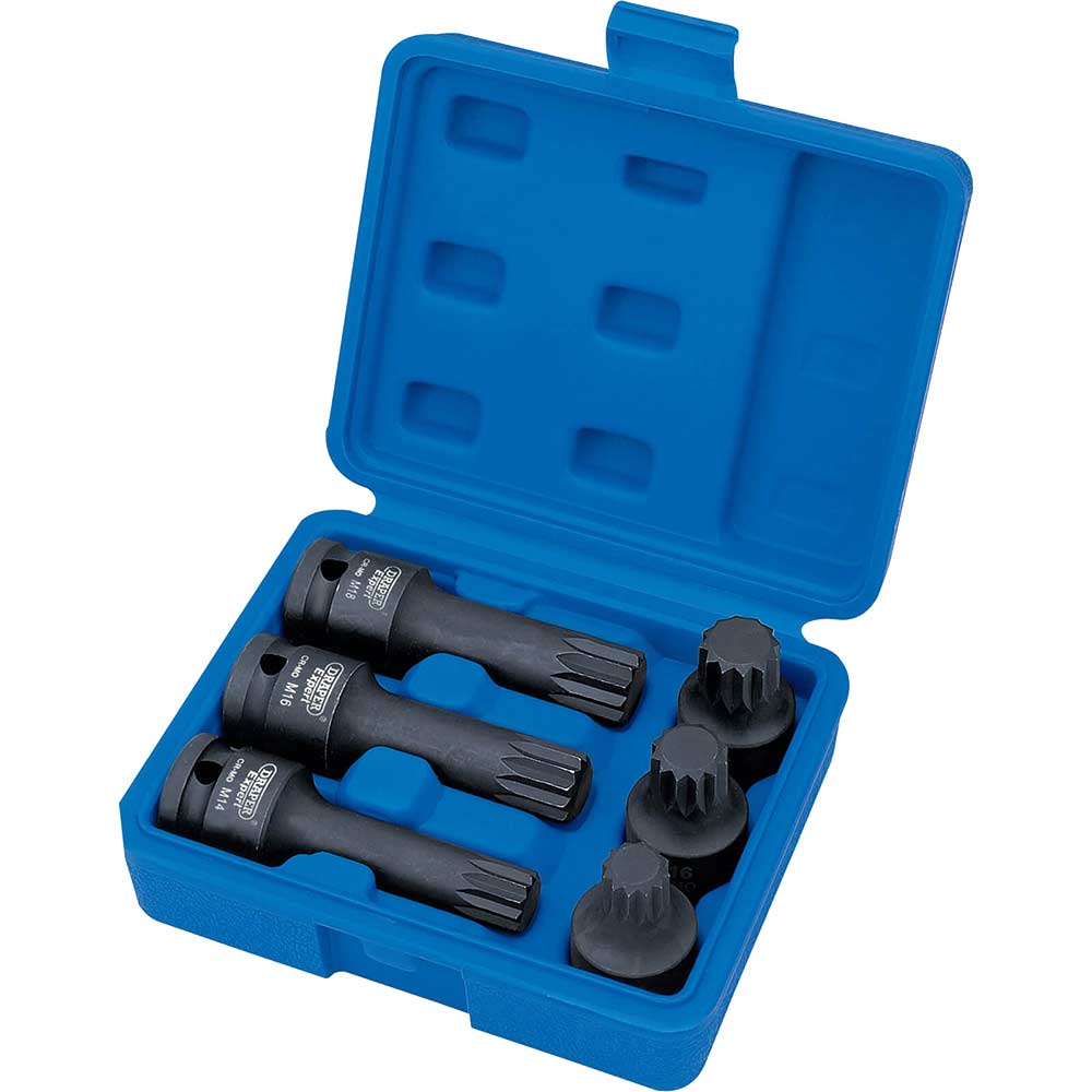 Image of Draper 6 piece 1/2" Drive Impact Bit Set 1/2"