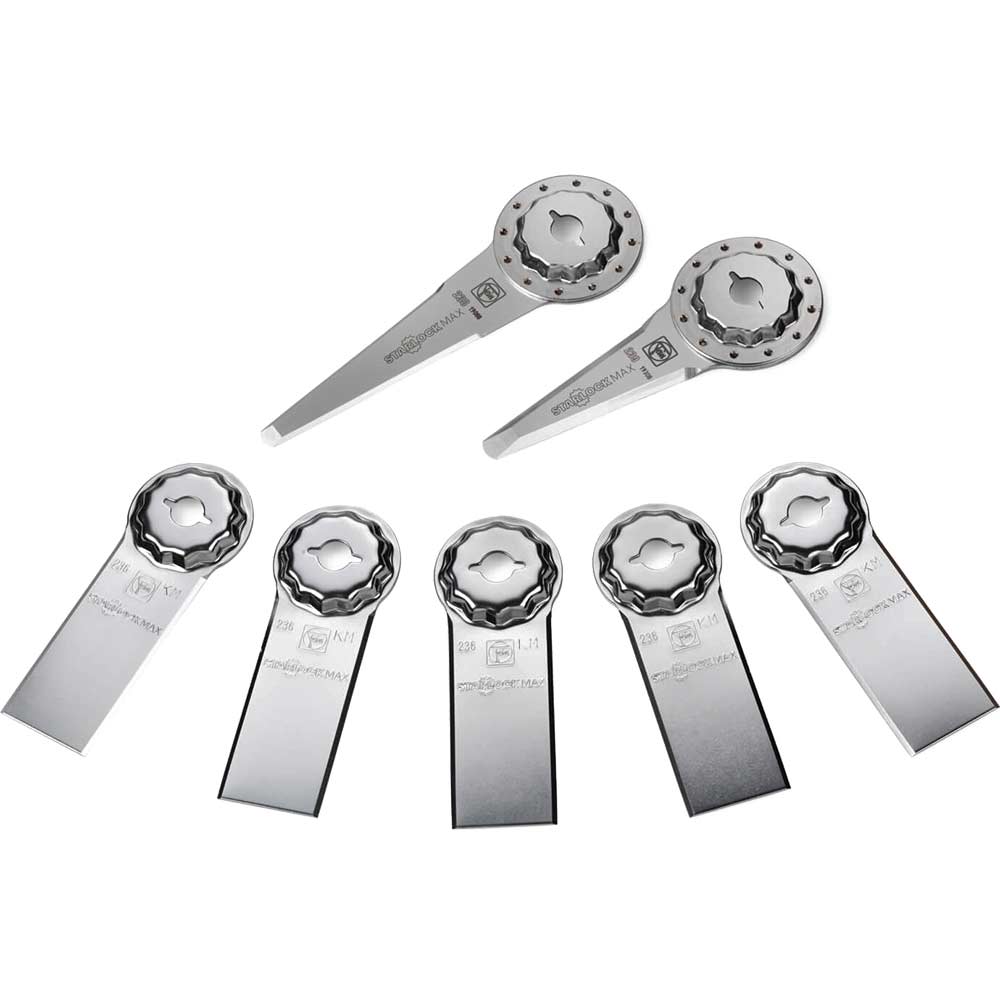 Image of Fein 7 Piece Starlock Max Oscillating Multi Tool Grout Removal Professional Set