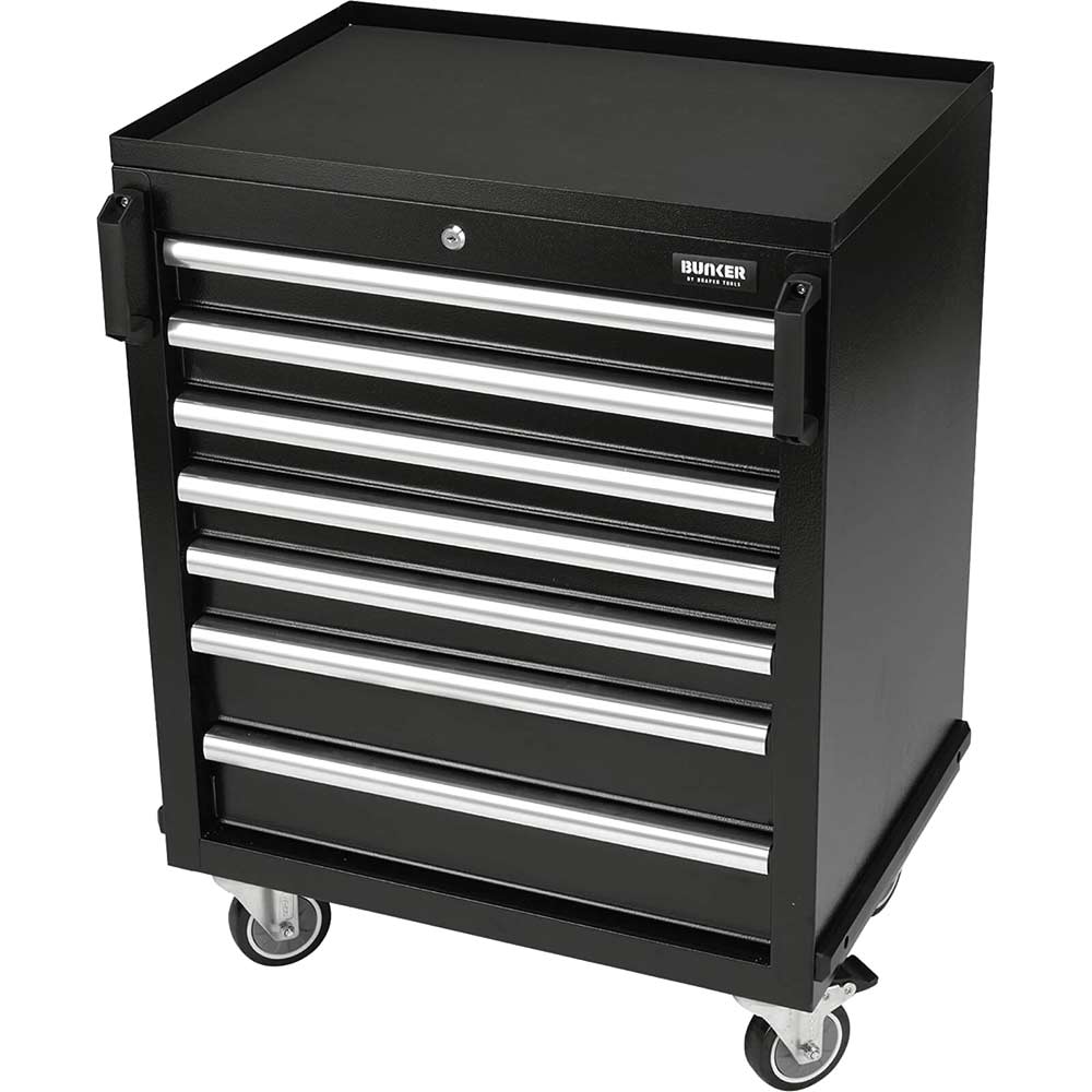 Image of Draper Bunker 7 Drawer Modular Mobile Tool Cabinet Black