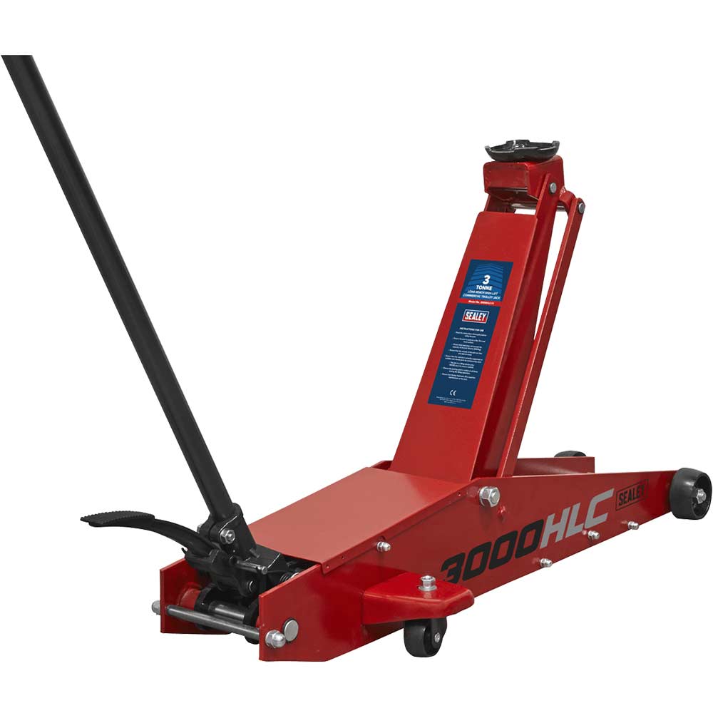 Sealey Long Reach and High Lift Trolley Jack 3 Tonne