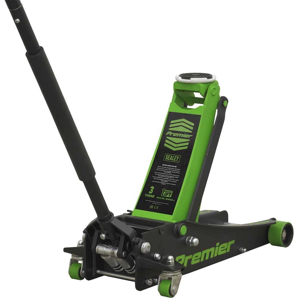 Sealey Premier Rocket Lift Trolley Jack 3 Tonne Green