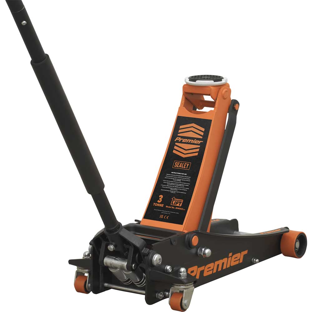 Sealey Premier Rocket Lift Trolley Jack 3 Tonne Orange