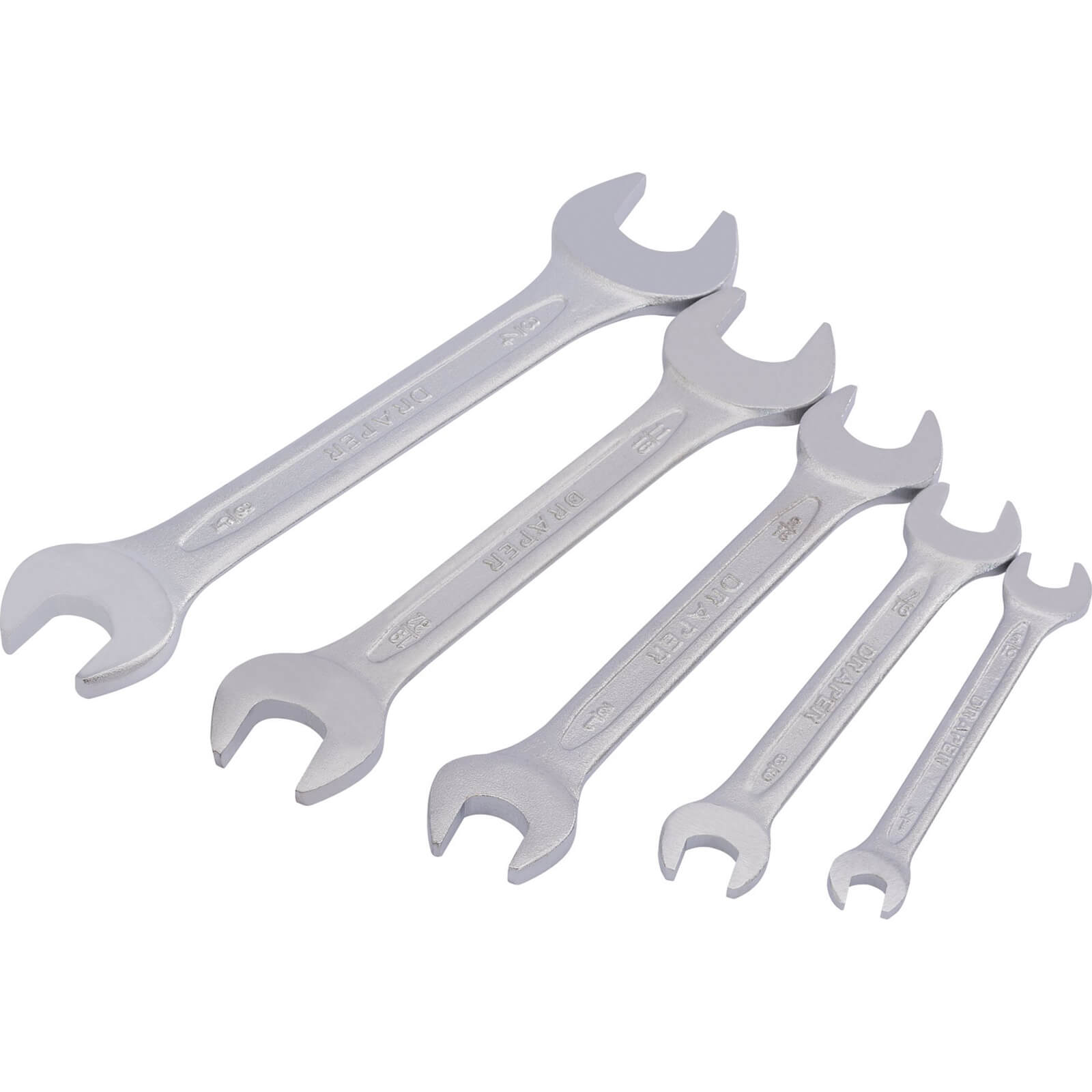Image of Draper 5 Piece Double Open End Spanner Set Imperial