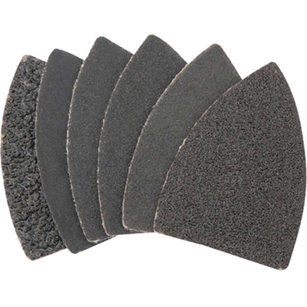 Image of Draper Finger Sanding Sheets for 23038 Oscillating Multi Tool Assorted Grit Pack of 6