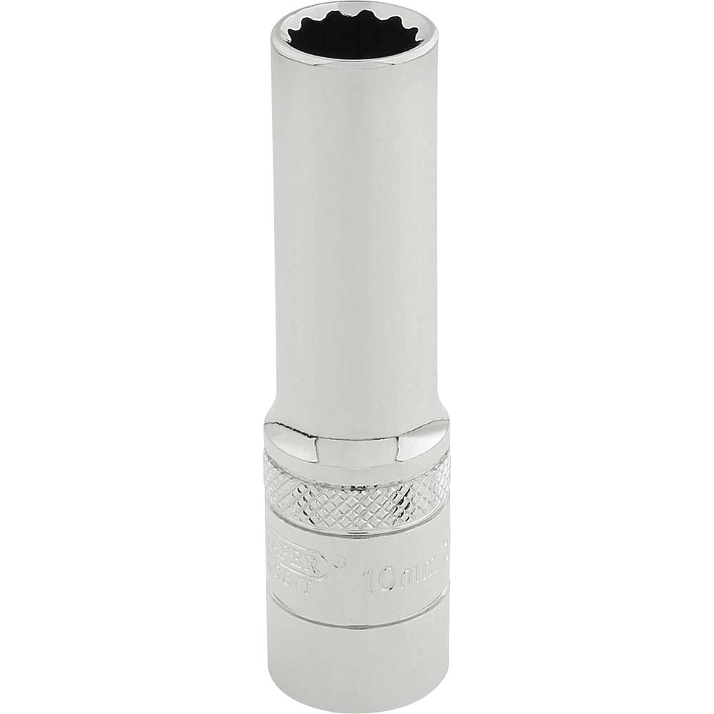 Draper 3/8" Drive Polished Finish Hi-Torq Deep Bi Hexagon Socket Metric 3/8" 10mm