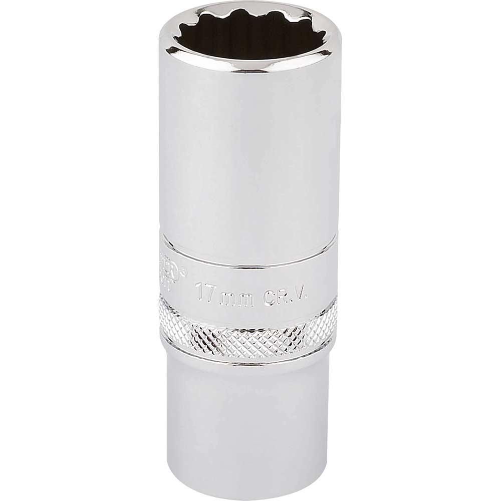 Draper 3/8" Drive Polished Finish Hi-Torq Deep Bi Hexagon Socket Metric 3/8" 17mm