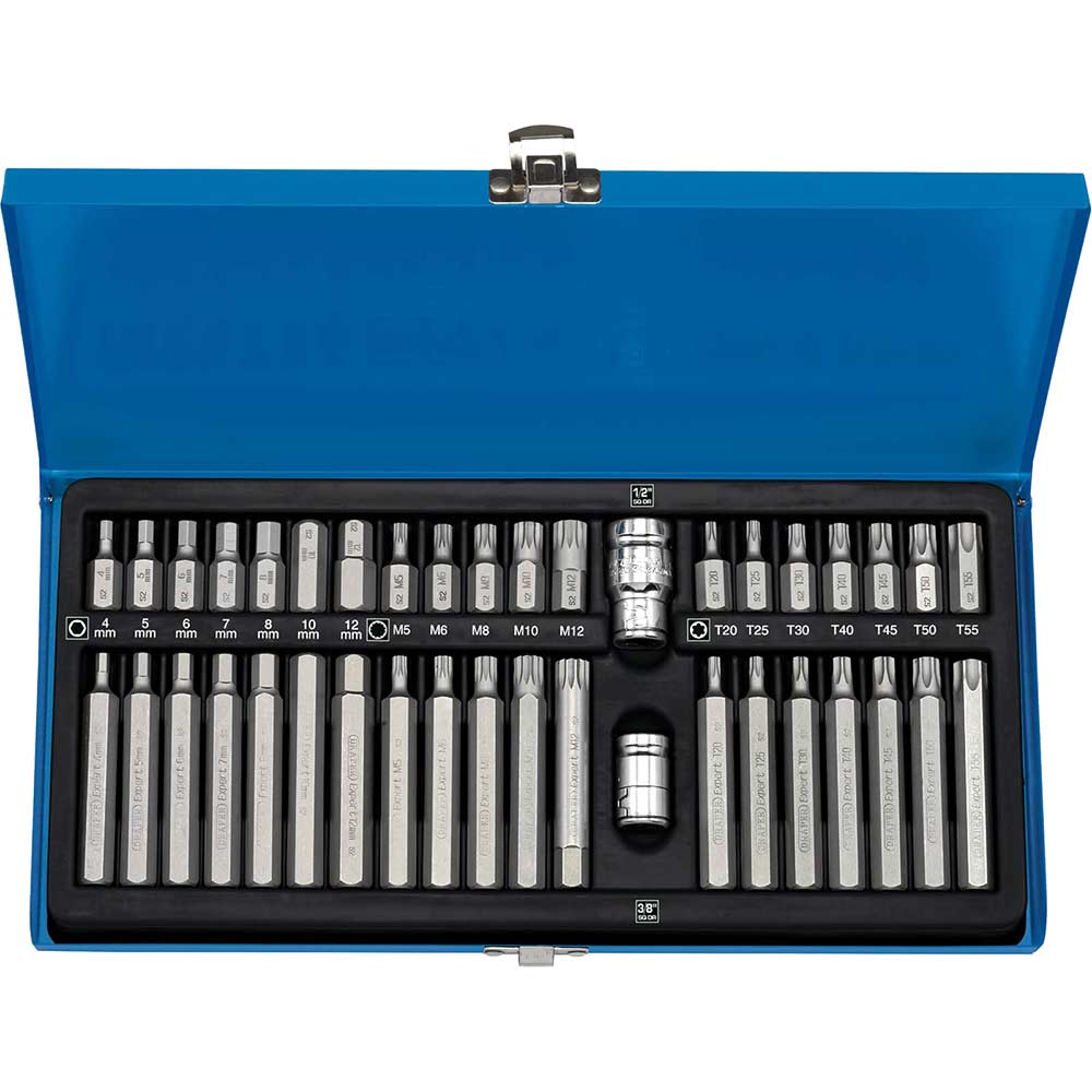 Image of Draper Expert 40 Piece Torx, Hexagon and XZN Socket Bit Set