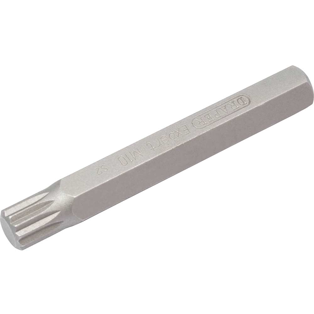 Draper Expert XZN Spline 10mm Shank Insert Bits M10 75mm Pack of 1