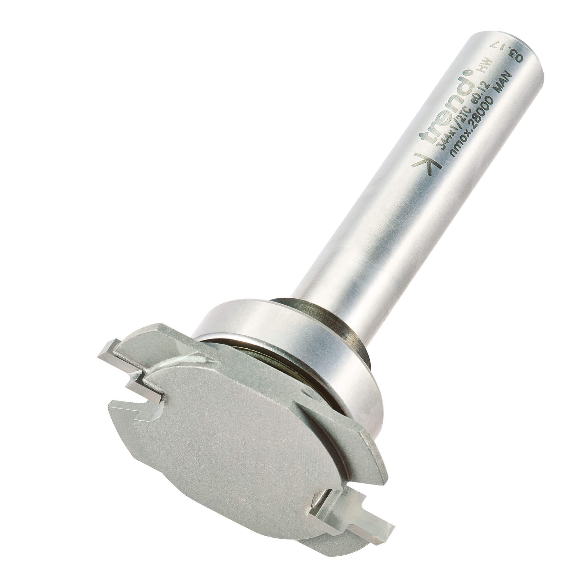 Image of Trend Bearing Guided Carripile Central Leg Router Cutter 45.8mm 2mm 1/2"