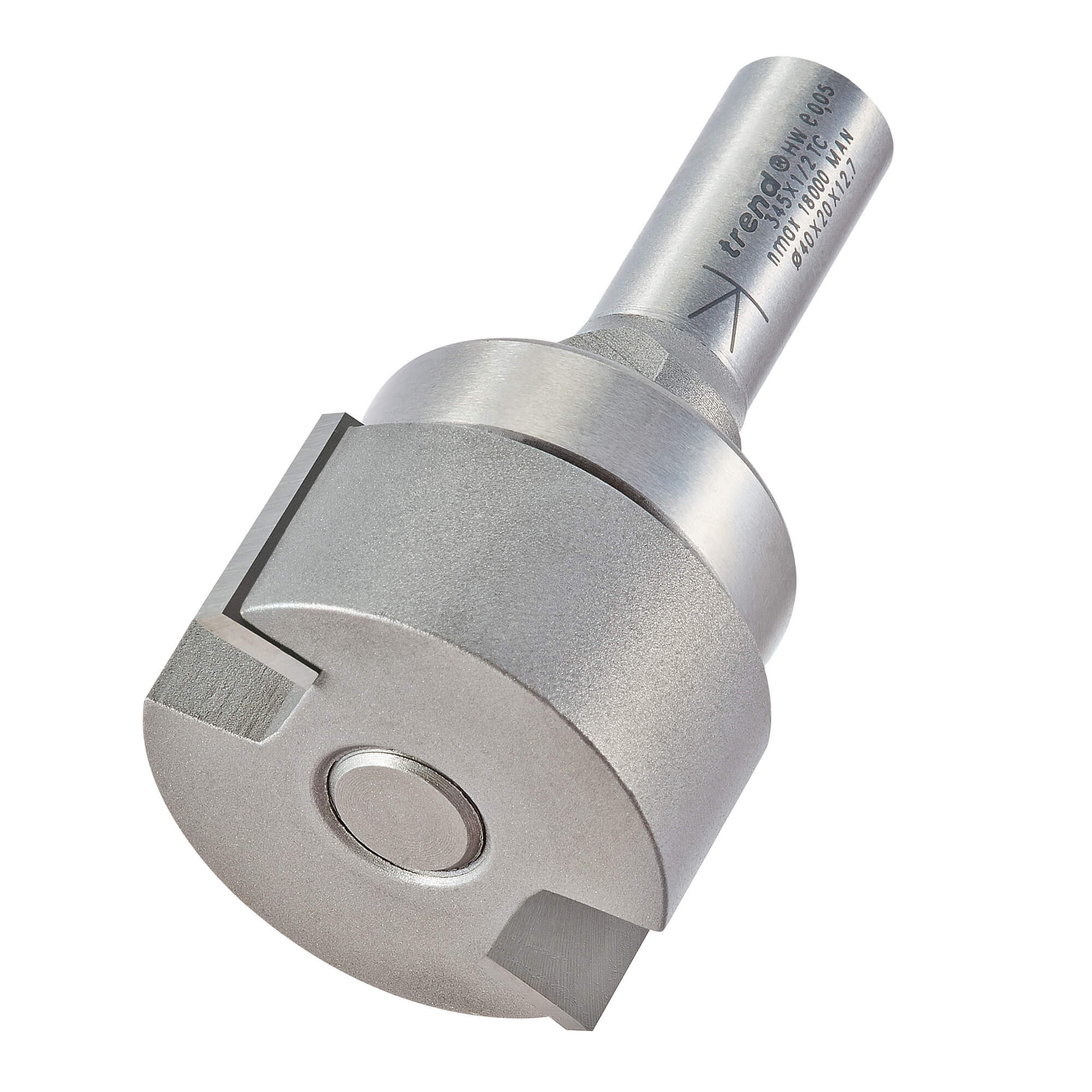 Image of Trend Bearing Guided Intumescent Recess Router Cutter 40mm 20mm 1/2"