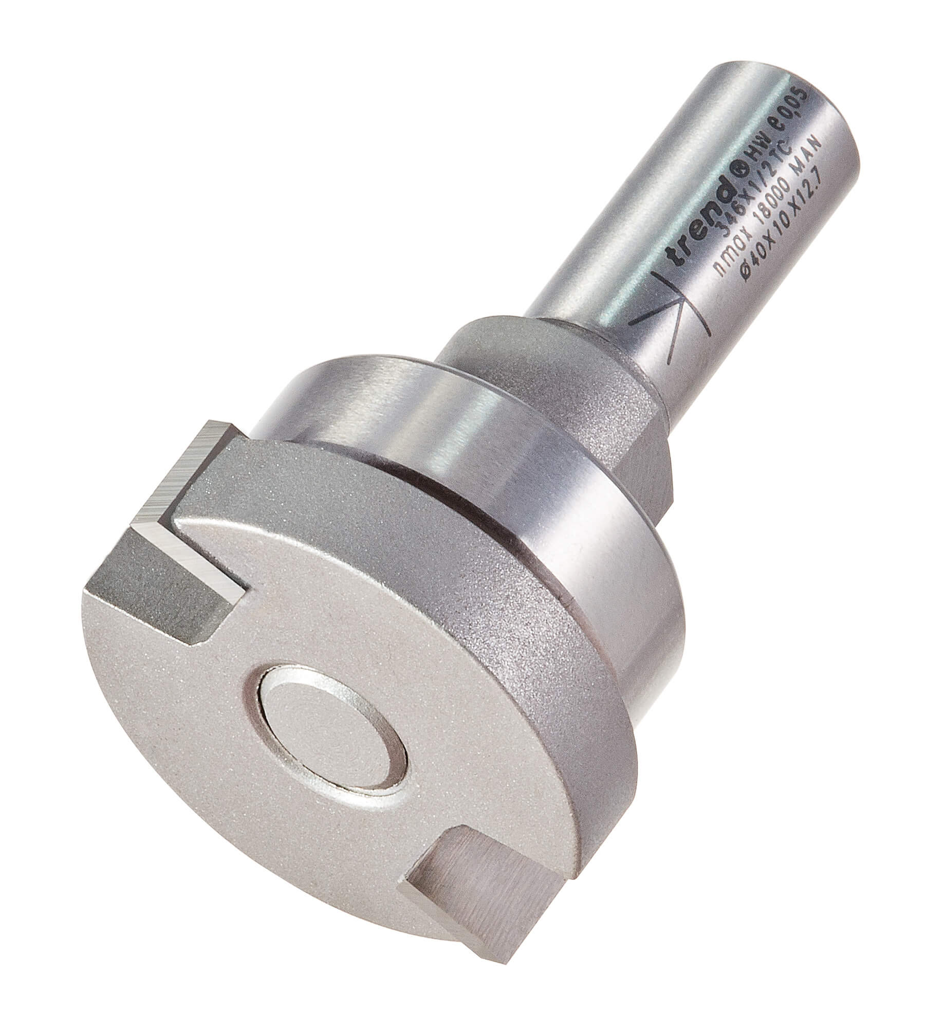Image of Trend Bearing Guided Intumescent Recess Router Cutter 40mm 10mm 1/2"