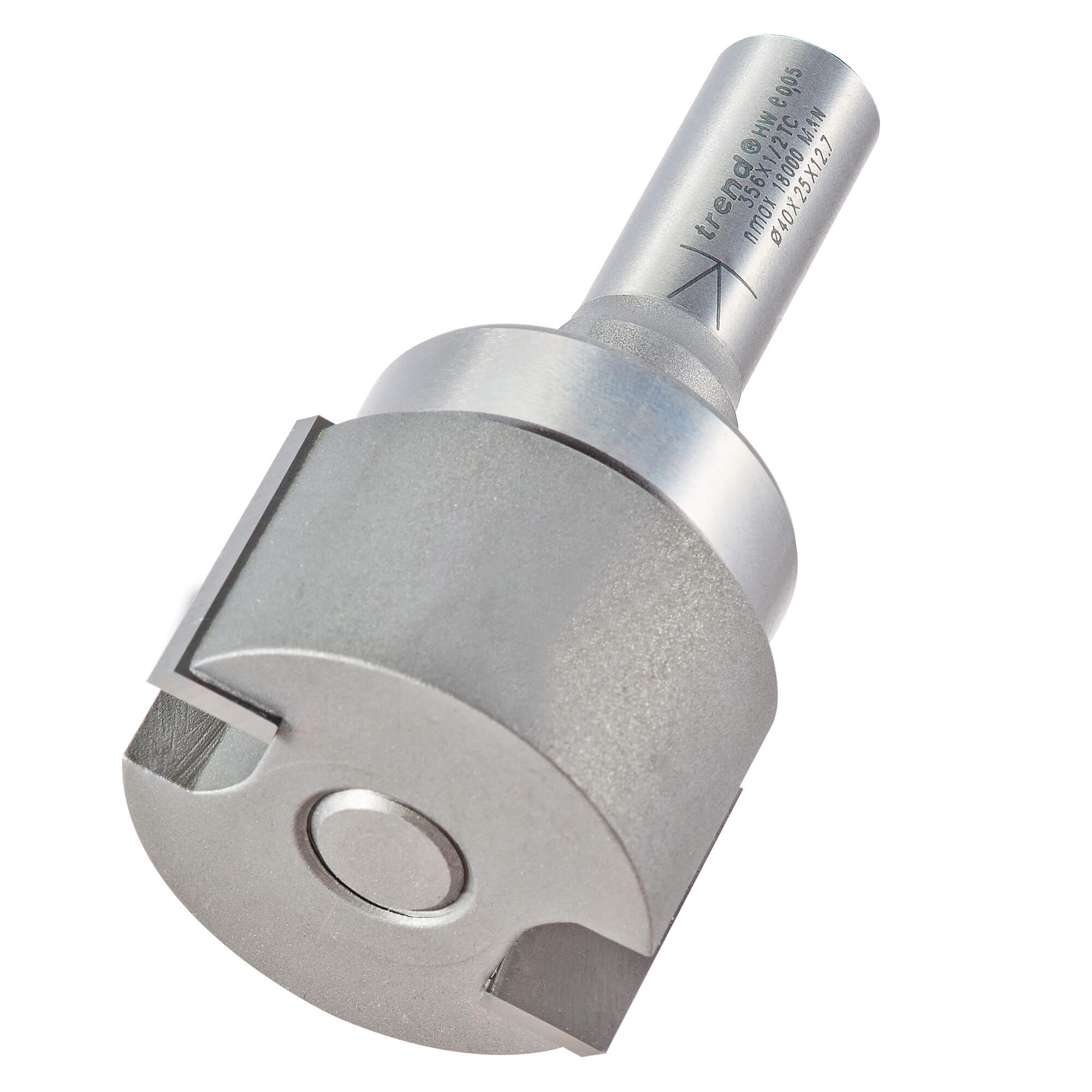 Image of Trend Bearing Guided Intumescent Recess Router Cutter 40mm 25mm 1/2"