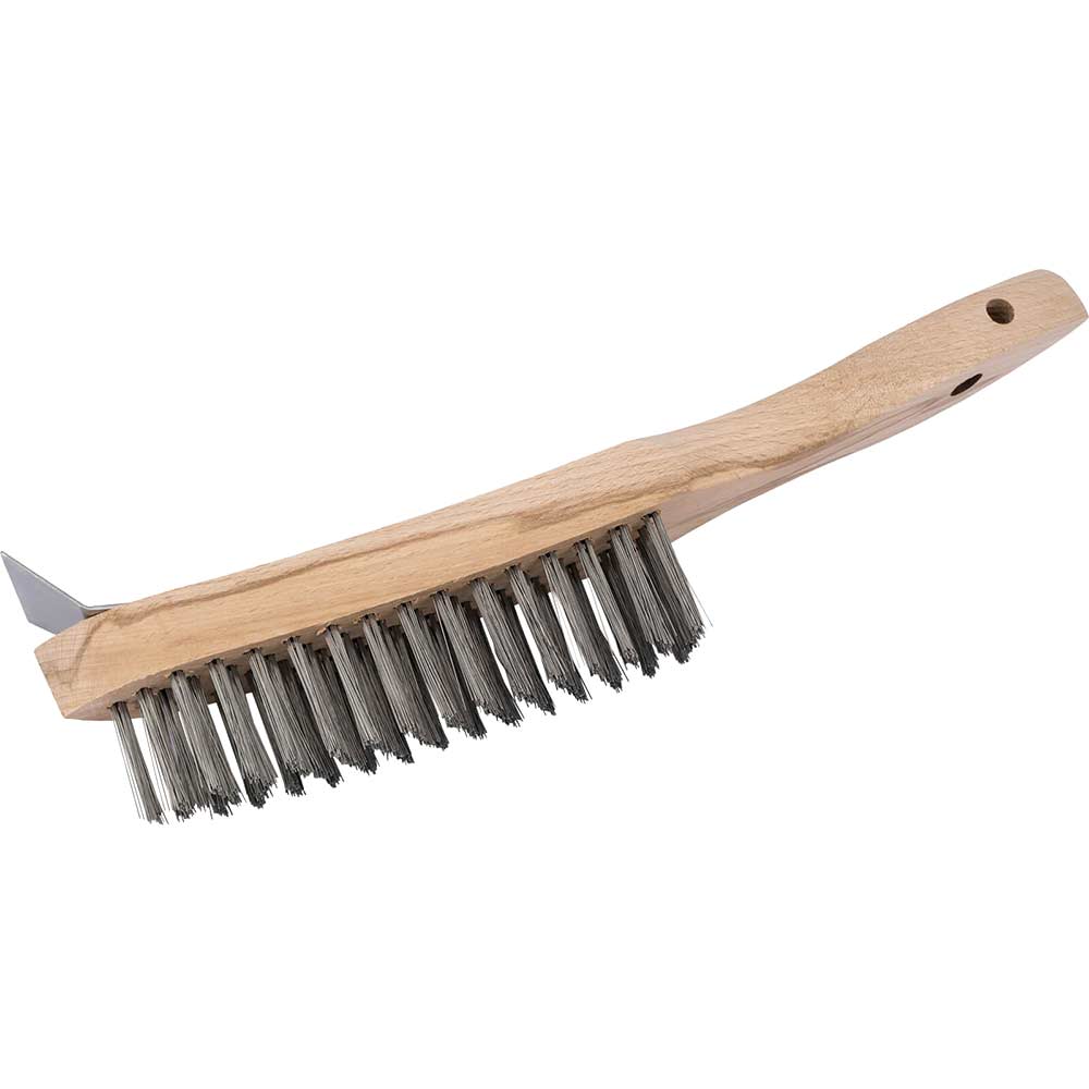 Image of Draper Heavy Duty Wire Scratch Brush and Scraper 4 Rows