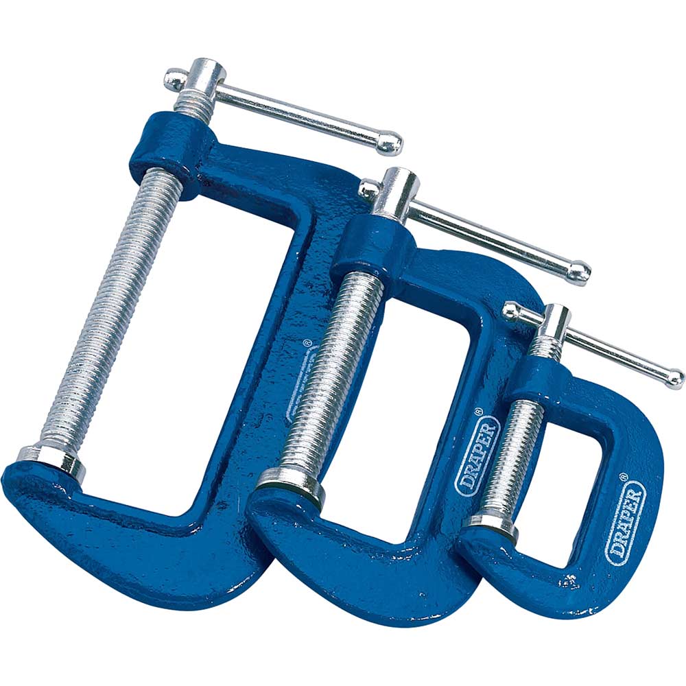 Image of Draper 3 Piece G Clamp Set