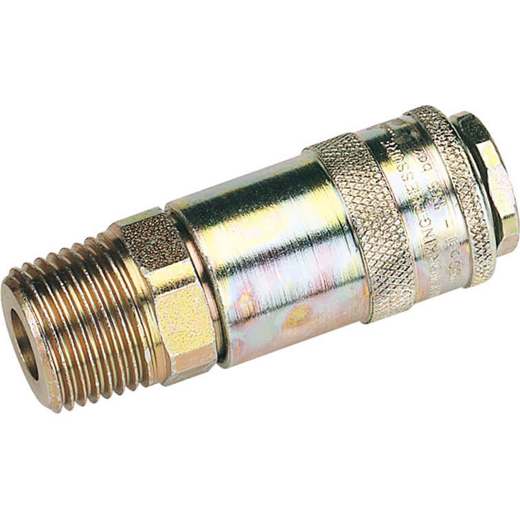 Image of Draper PCL Airflow Air Line Coupling BSPT Male Thread 1/2" BSPT Pack of 1