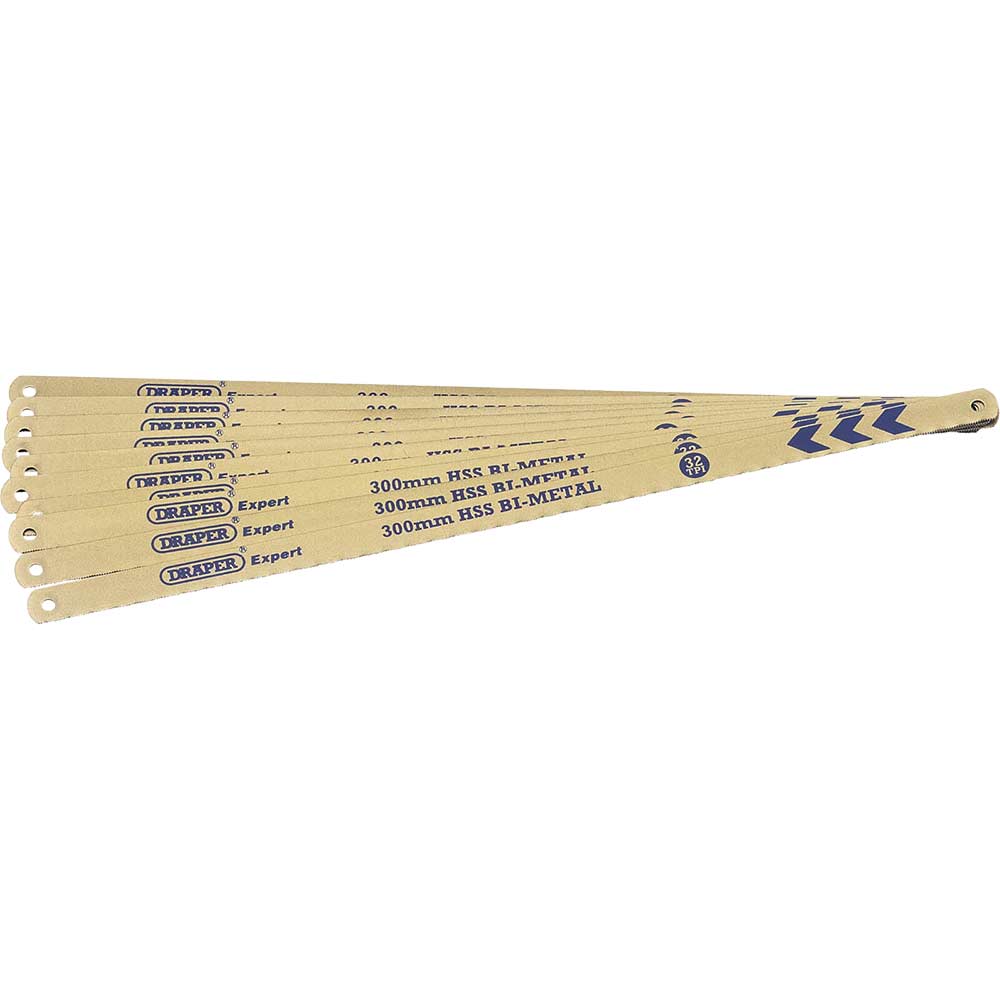 Draper Expert Bi Metal Hacksaw Blades 12" / 300mm 32tpi Pack of 10