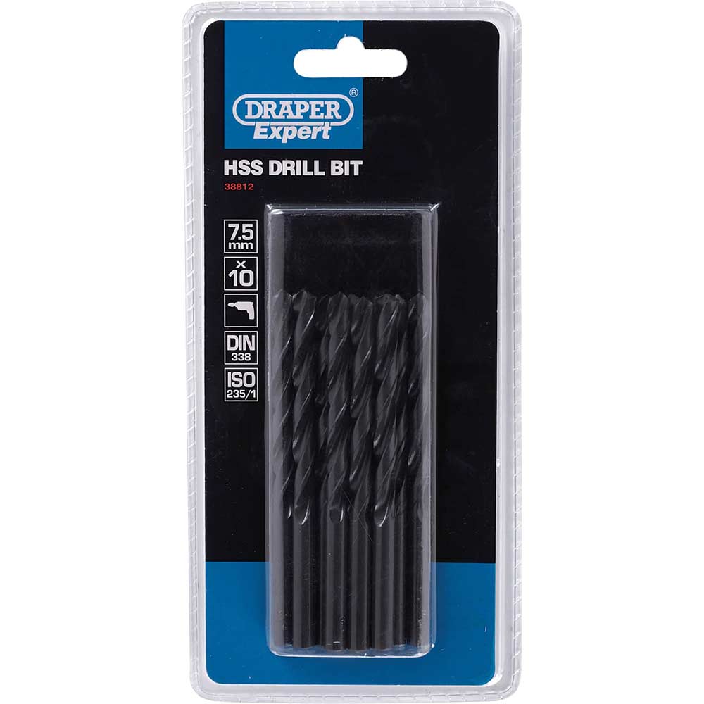 Draper Expert HSS Drill Bit 7.5mm Pack of 10